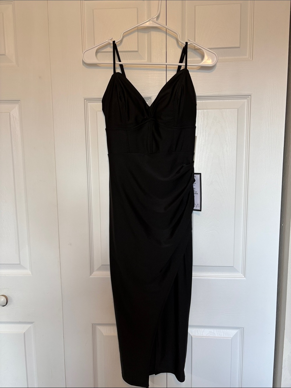 NWT Katia Rae Lace-Up Back Bodycon Dress - Juniors Medium - Black.